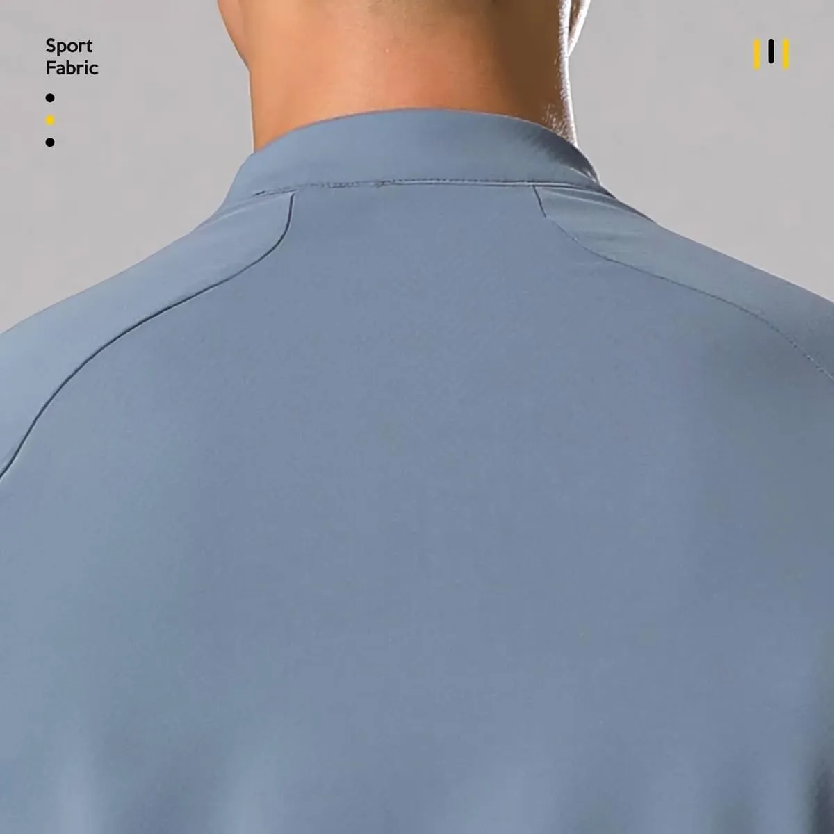 Elastic Workout Gym Muscle Shorts Sleeve Shirts Quick Dry Zipper Cycling T-Shirts for Men T71