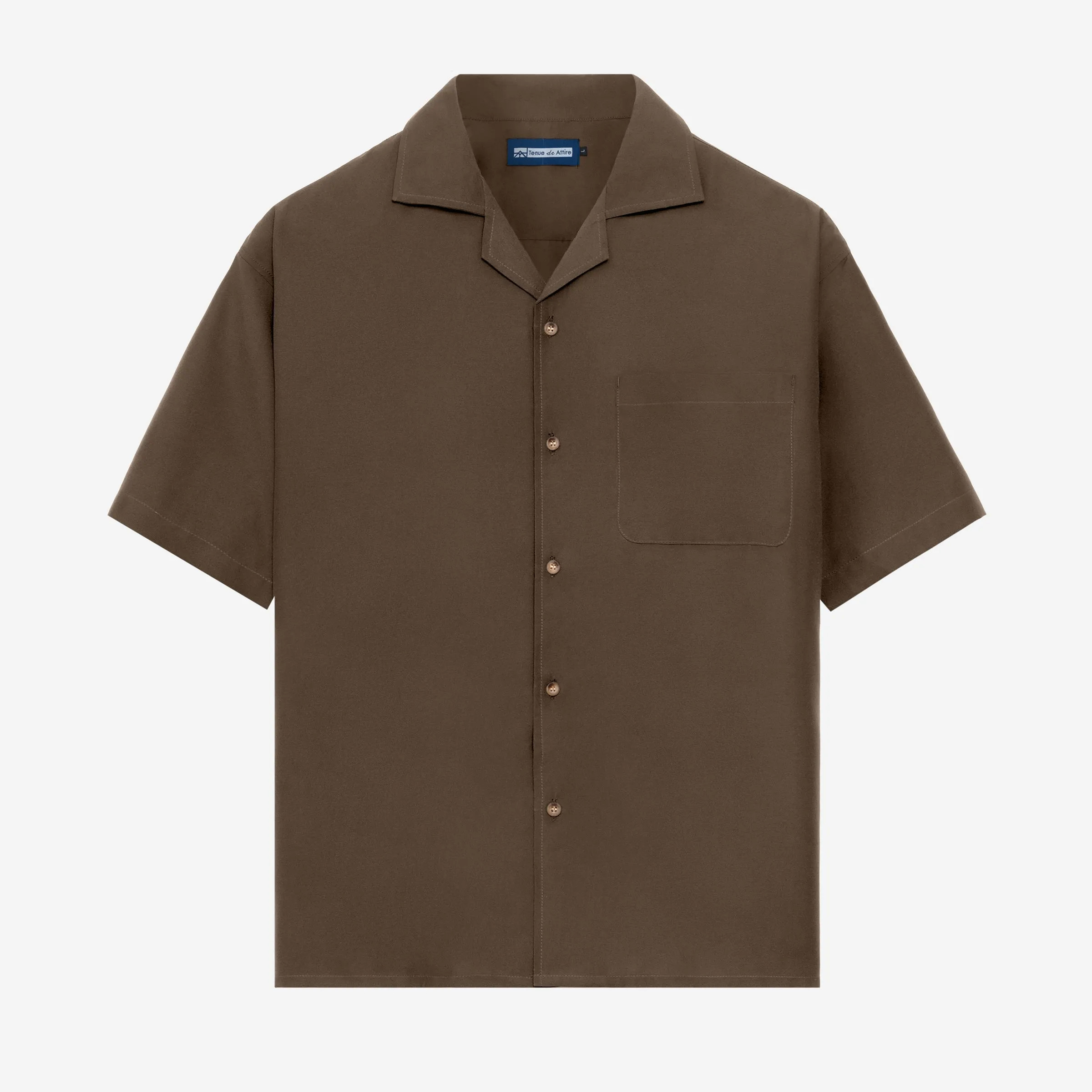 Escargot Short Sleeve Shirt - Dark Khaki