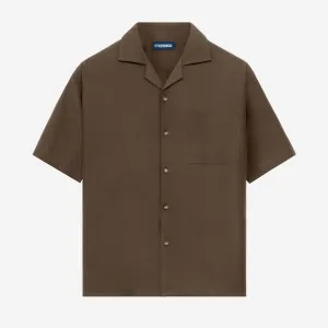 Escargot Short Sleeve Shirt - Dark Khaki