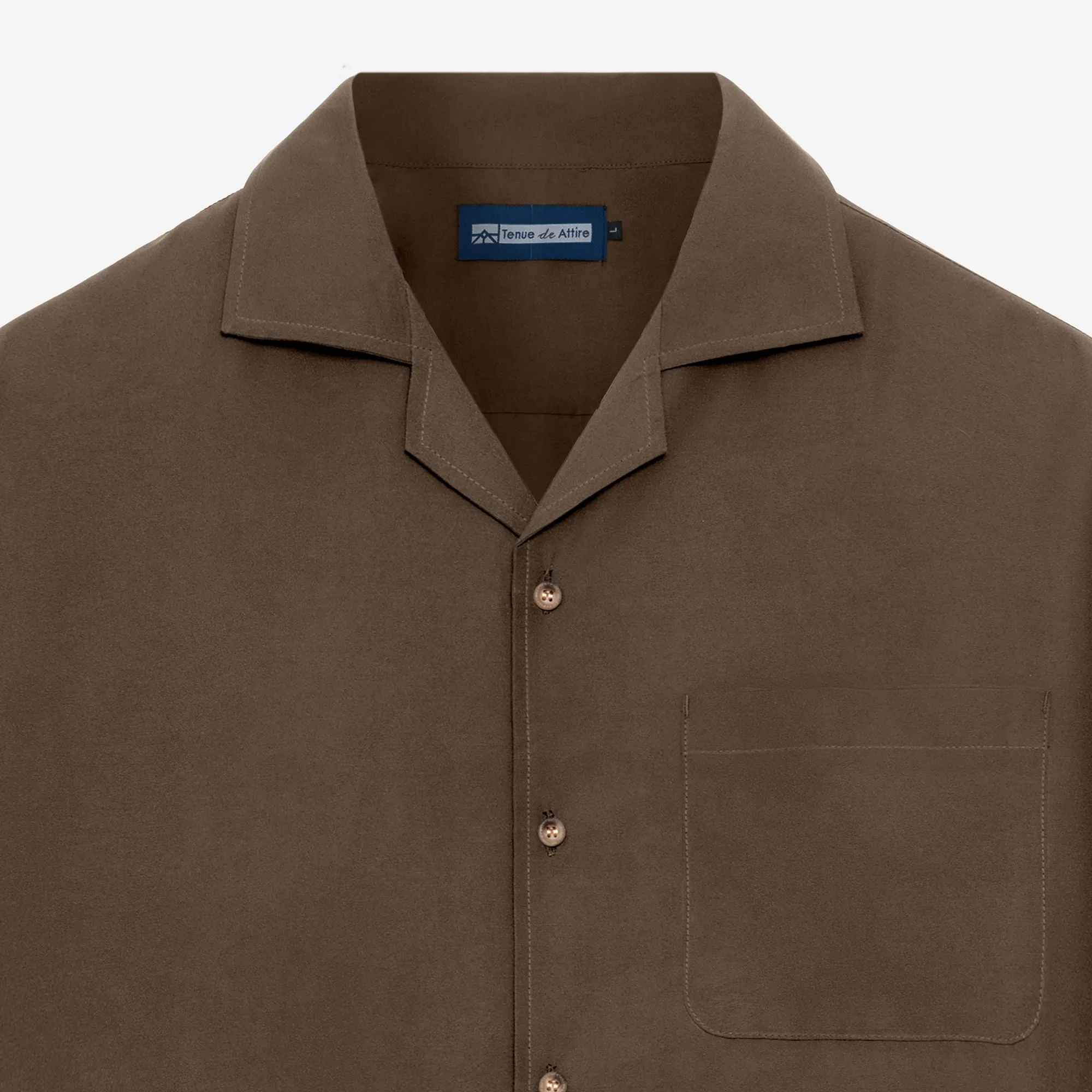 Escargot Short Sleeve Shirt - Dark Khaki