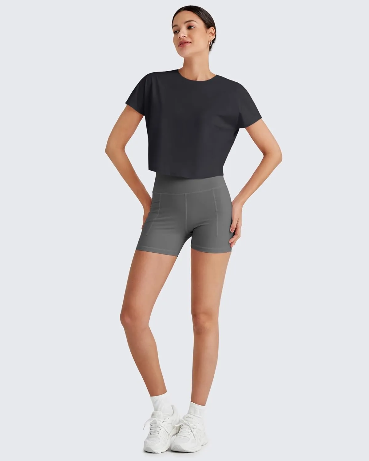 G4Free Lightbreeze Womens Workout Tops Batwing Sleeve Tees Loose Fit Athletic Gym Shirts Basic Yoga Tshirts Casual Summer