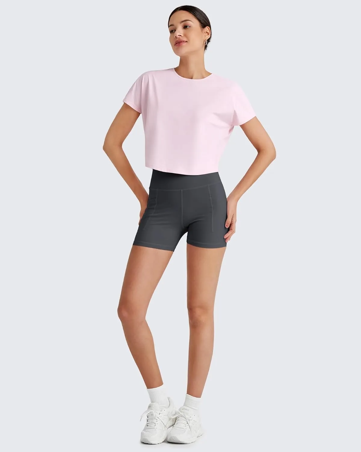 G4Free Lightbreeze Womens Workout Tops Batwing Sleeve Tees Loose Fit Athletic Gym Shirts Basic Yoga Tshirts Casual Summer