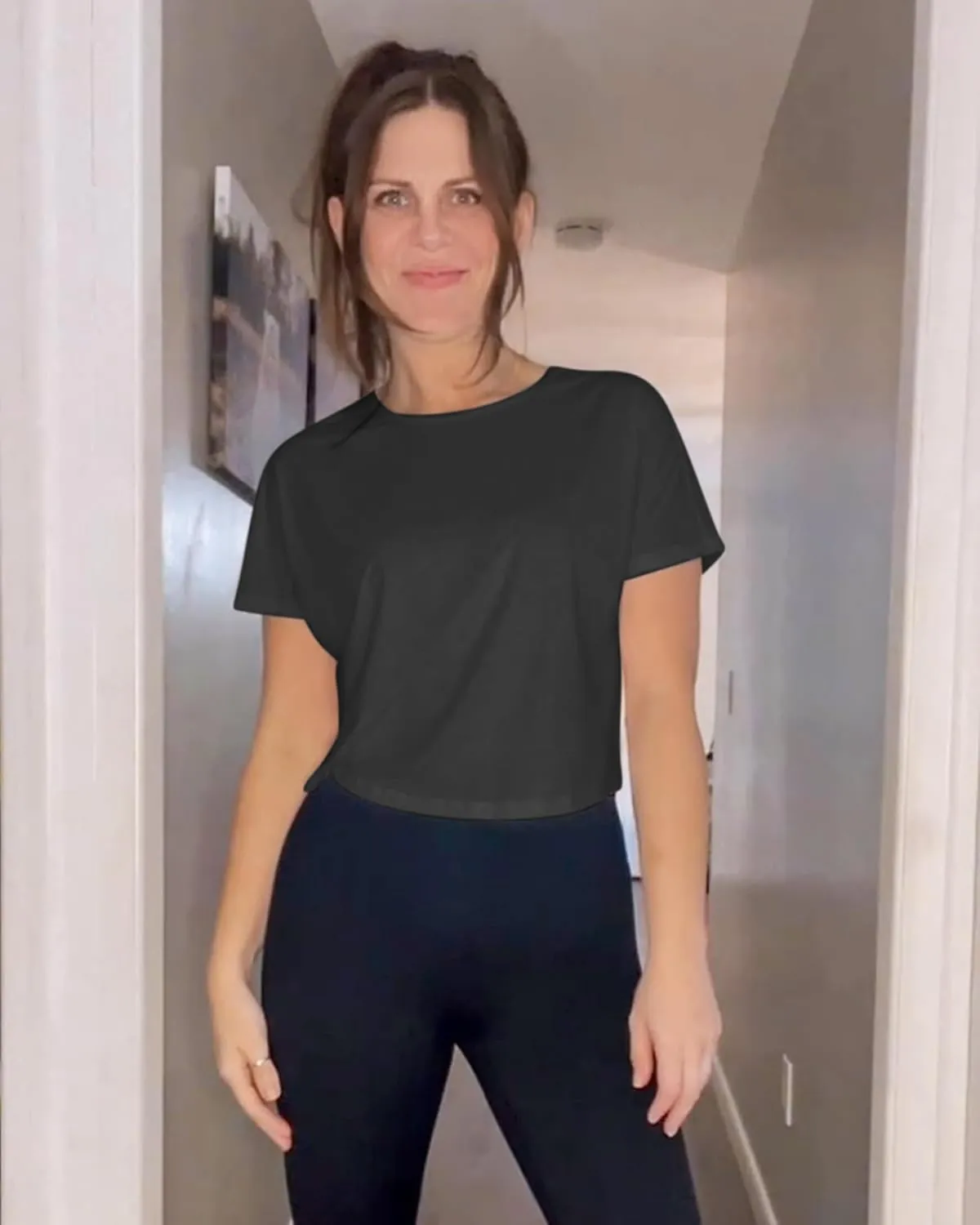 G4Free Lightbreeze Womens Workout Tops Batwing Sleeve Tees Loose Fit Athletic Gym Shirts Basic Yoga Tshirts Casual Summer