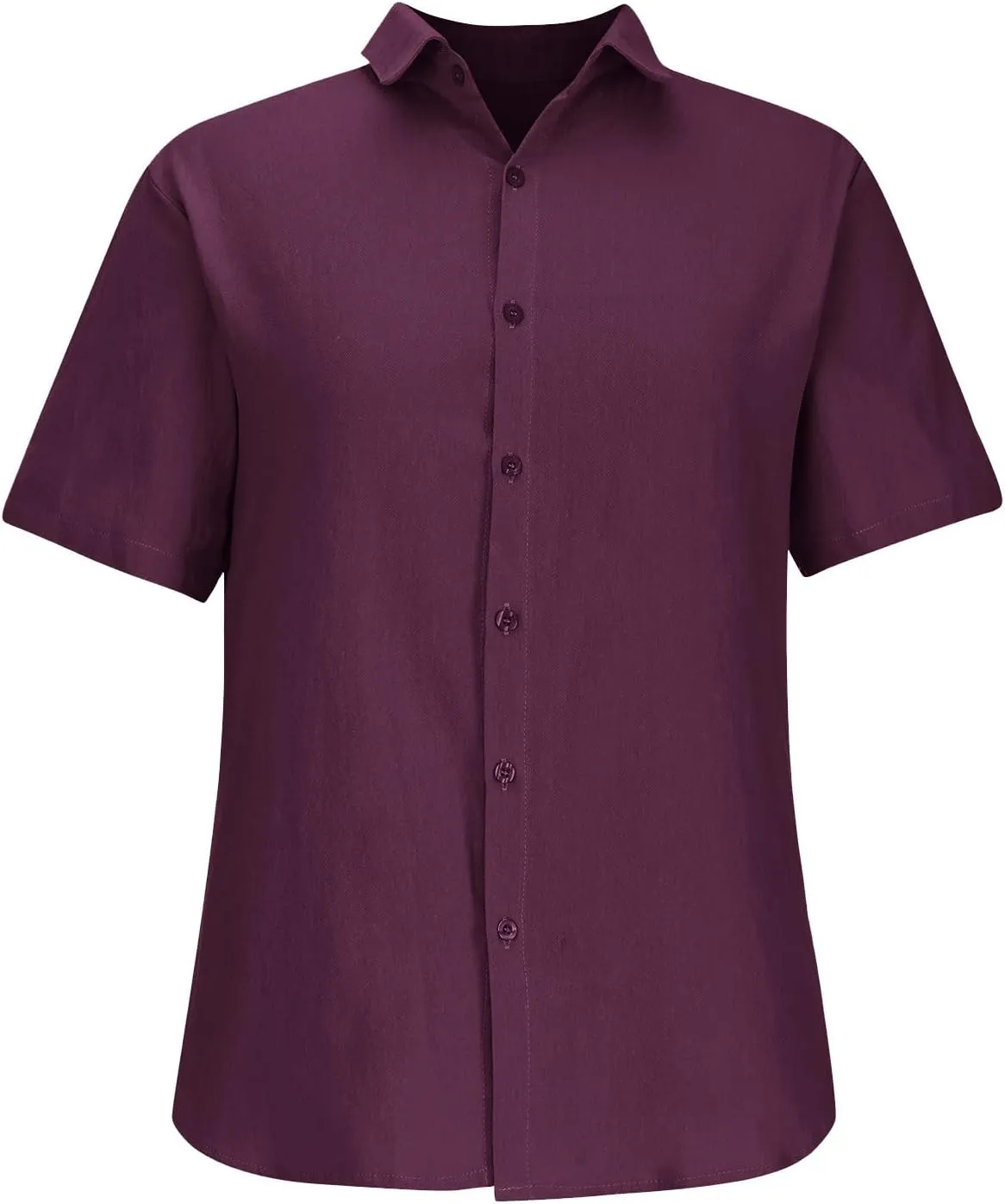 generic Men's Linen Shirts Short Sleeve 2024 Men Summer Button down T Shirts Vacation Beach Tops Plus Size Tops Casual