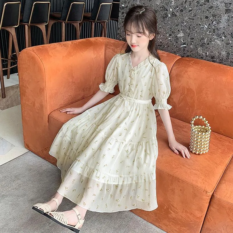 Girls' Dresse Children's Long Gauze Skirt Beaches