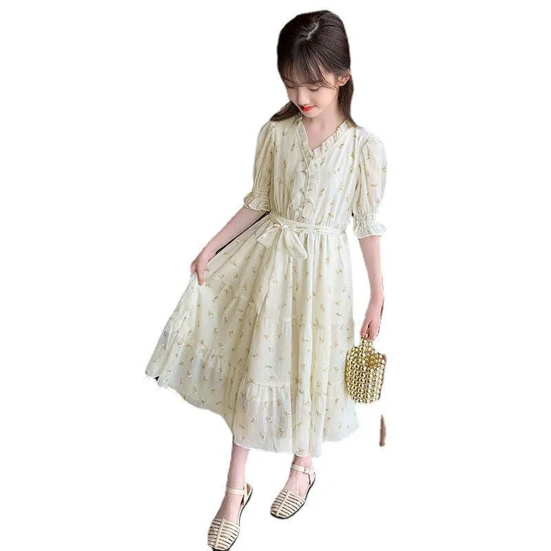 Girls' Dresse Children's Long Gauze Skirt Beaches