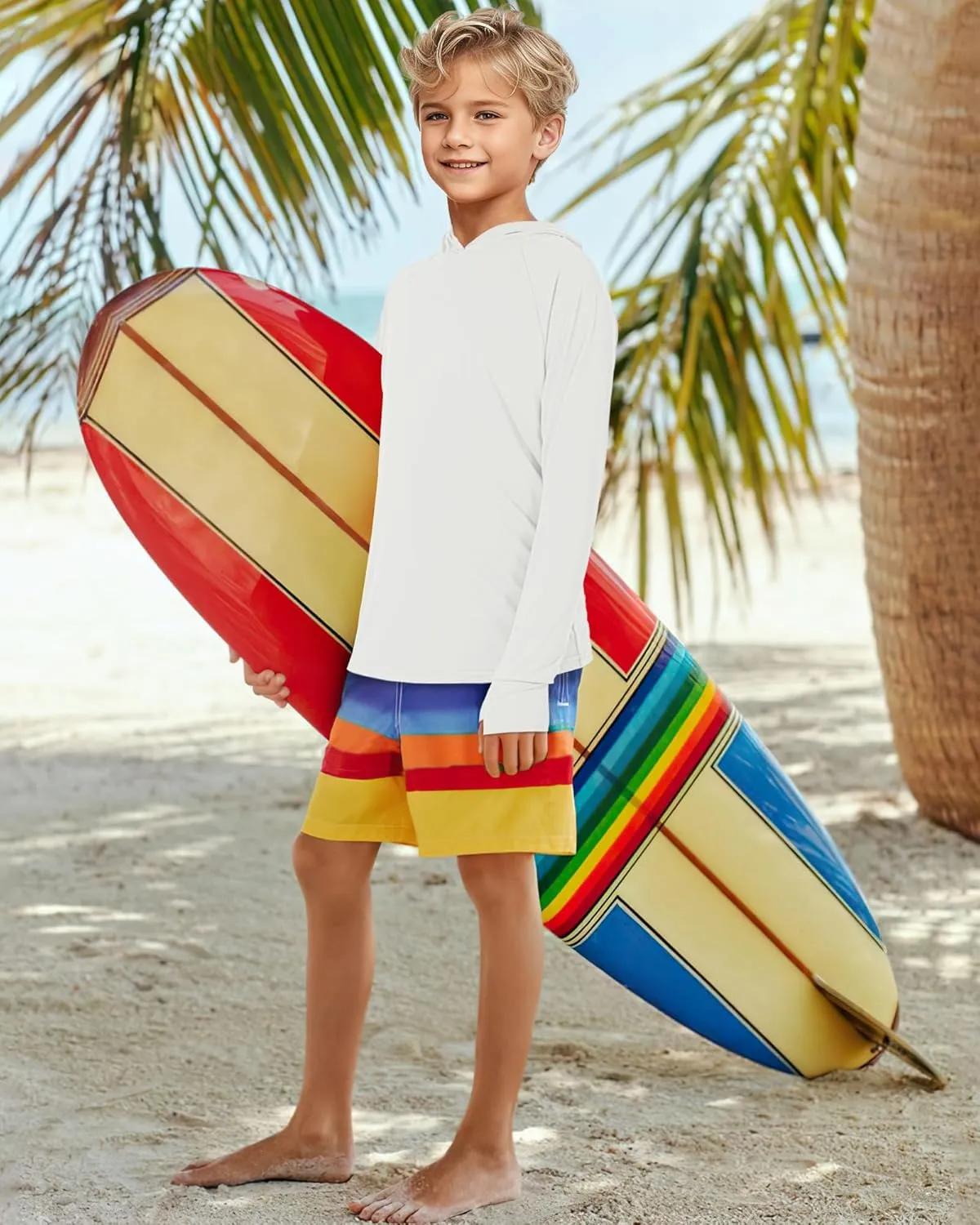 Girls Rash Guard Shirts Boys Long Sleeve Quick Dry Swim Shirts UPF 50  Sun Protection Hoodie for Kids
