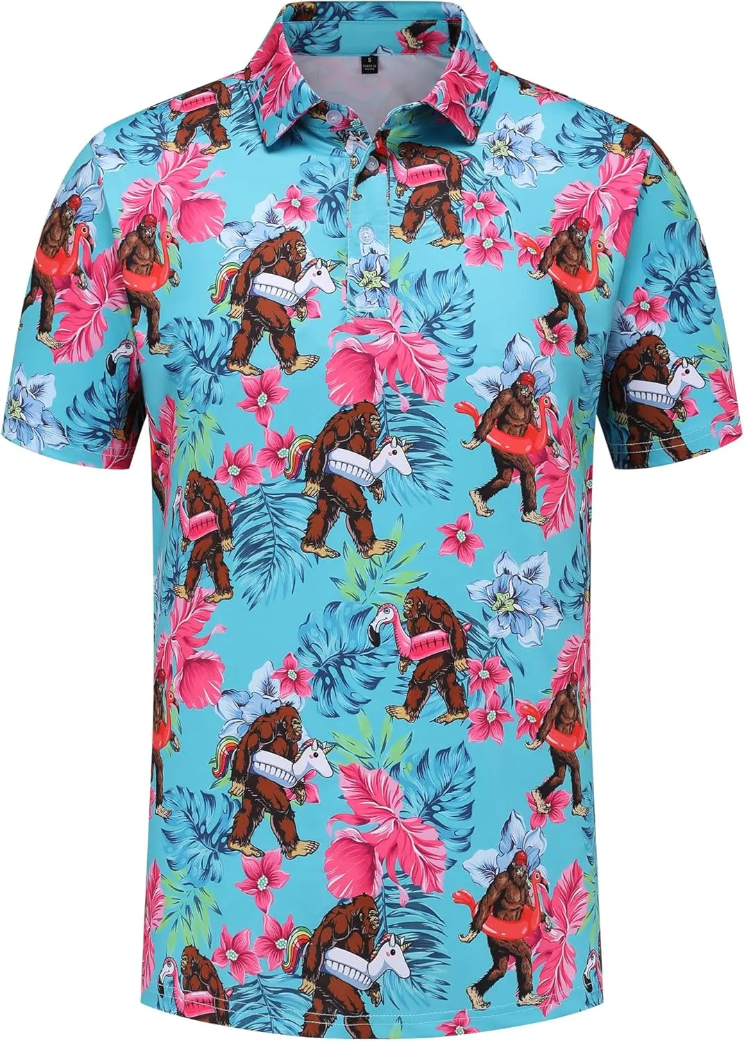 Golf Shirts for Men Short Sleeve Performance Moisture Wicking Dry Fit Funny Golf Polo Shirts for Men