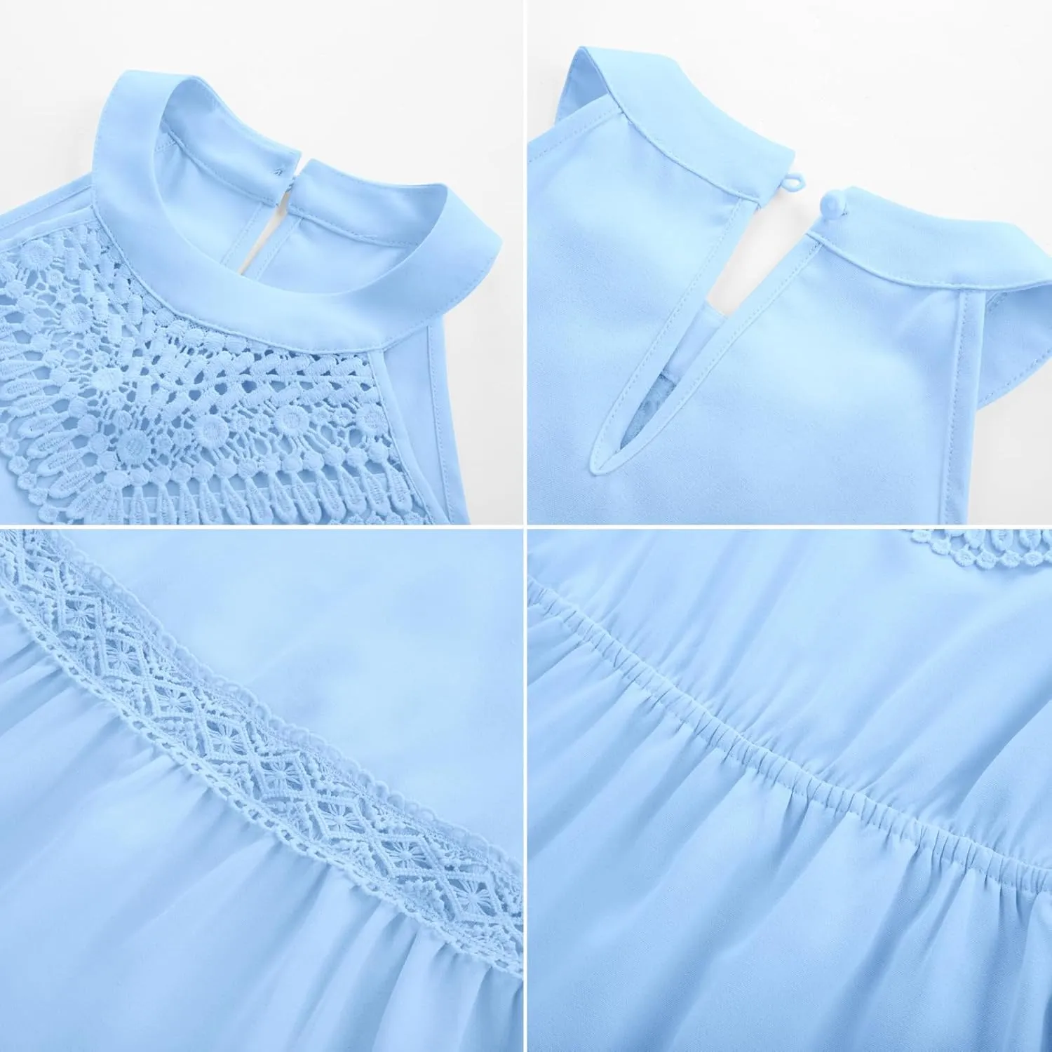 GRACE KARIN Girls Dresses Summer Spring Halter Maxi Dress Kids Ruffle Casual Flower Pleated Sun Dress Size 5-14