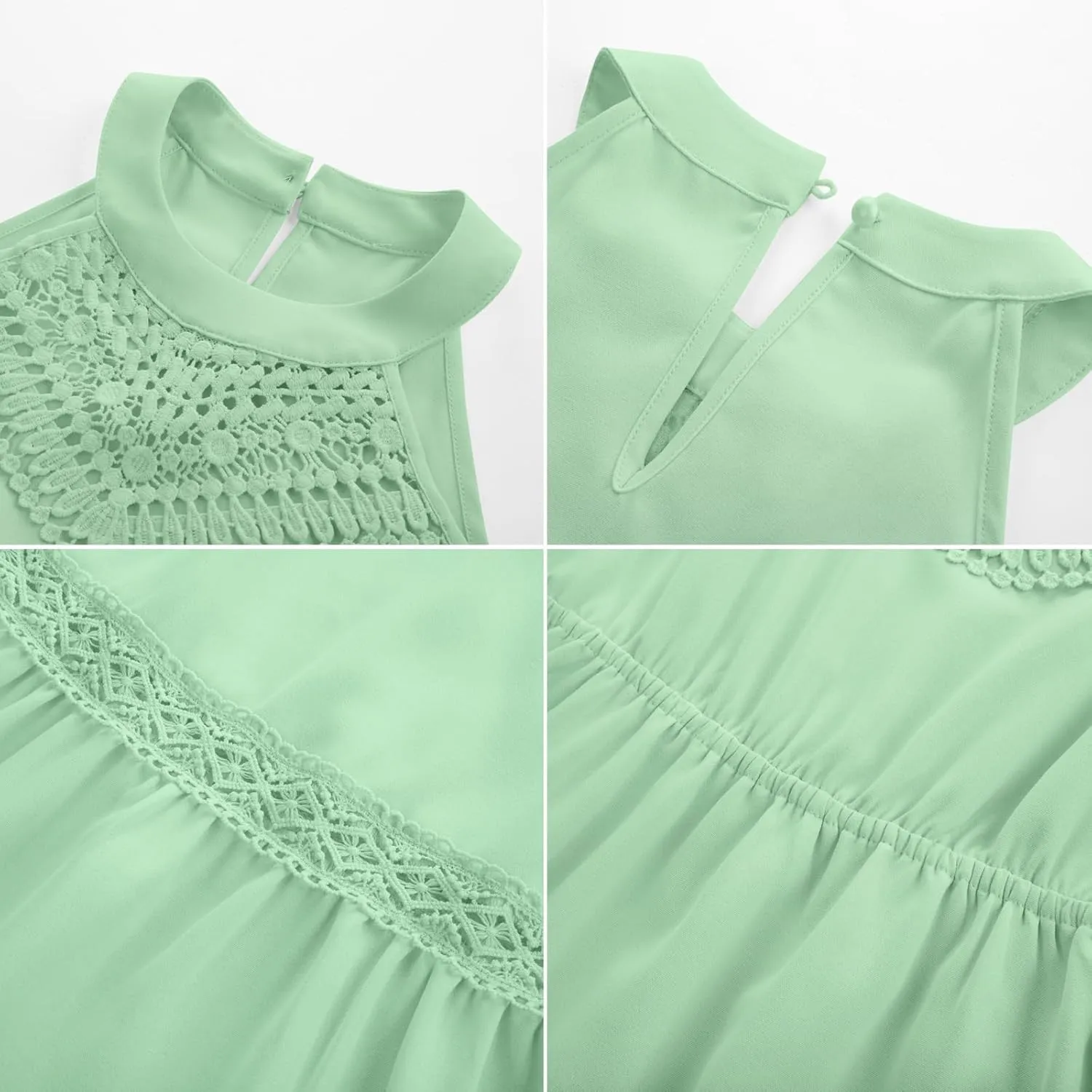 GRACE KARIN Girls Dresses Summer Spring Halter Maxi Dress Kids Ruffle Casual Flower Pleated Sun Dress Size 5-14