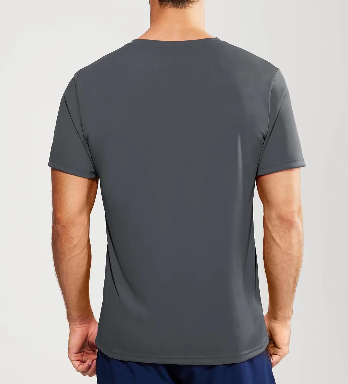 Haimont Men's V Neck Athletic T Shirts Lightweight Gym Workout Running Short Sleeve Tee Shirts Moisture Wicking UV Protection
