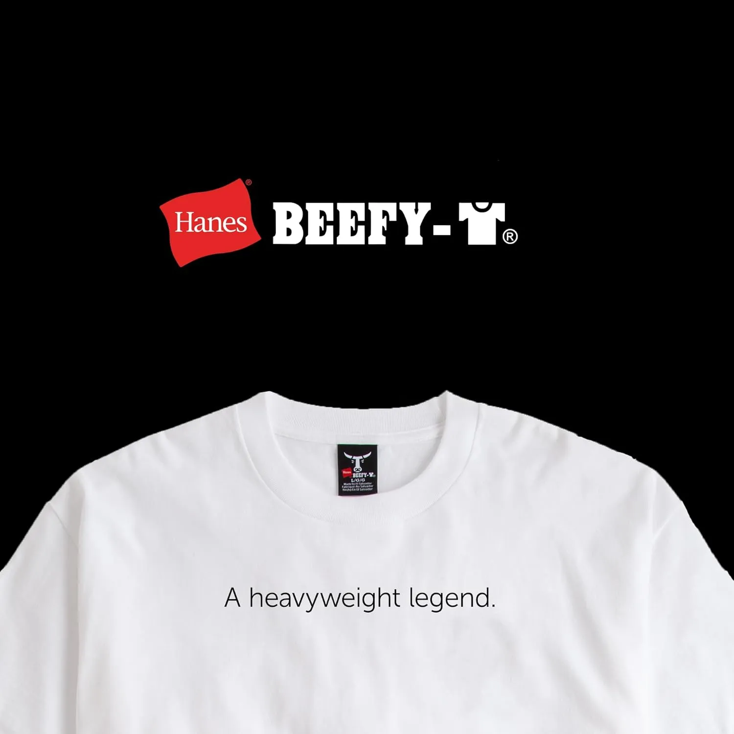 Hanes Men's Beefy-t T-Shirt, Classic Heavyweight Cotton Tee, 1 Or 2 Pack, Available in Tall Sizes
