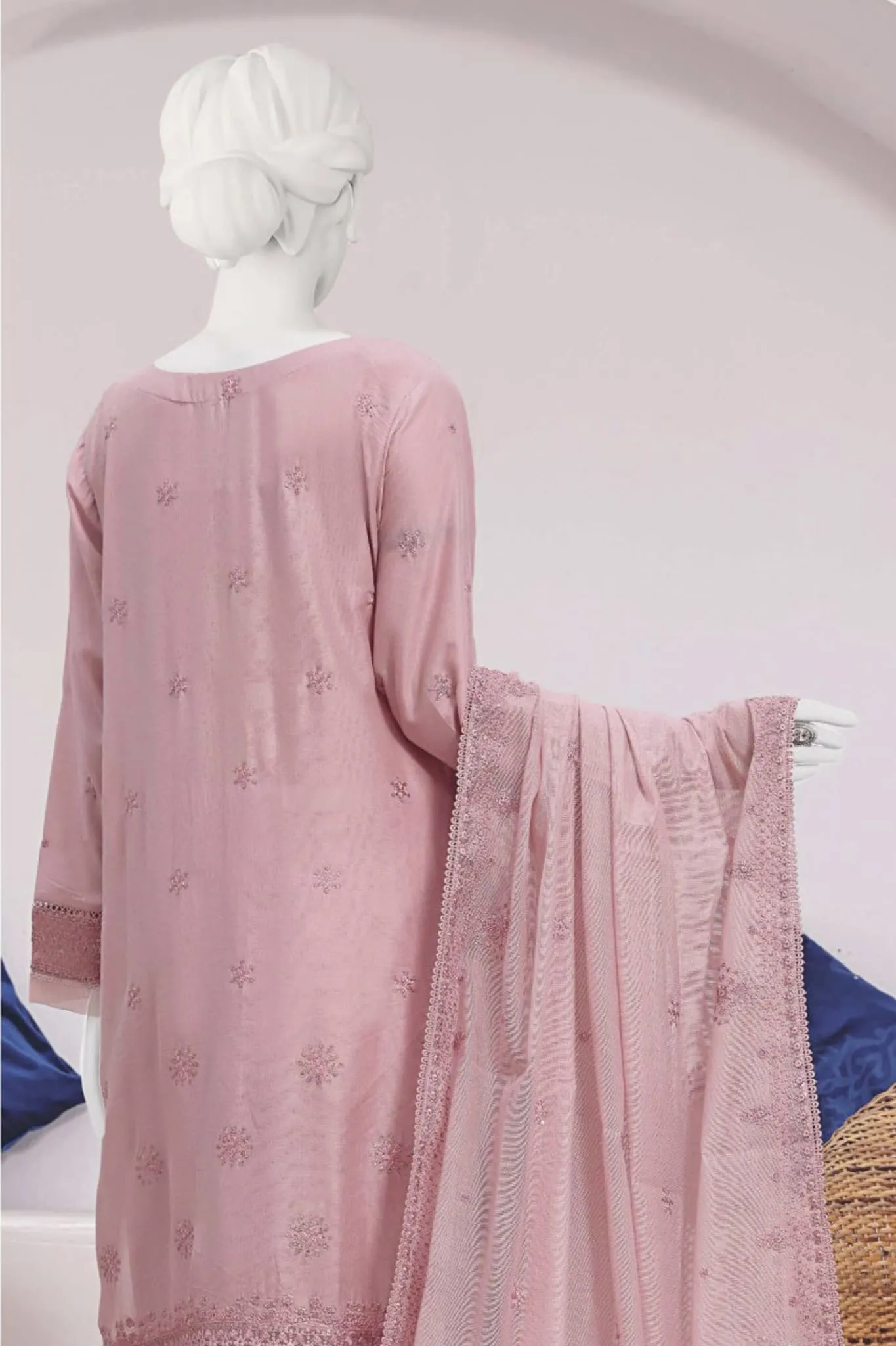 Hz Festive Fusion Stitched 3 Piece Emb Series Vol-01 Collection'2023-01-B-Dove