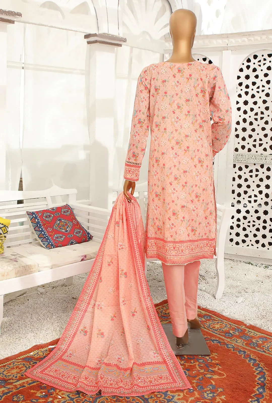 Hz Stitched 3 Piece Printed Lawn Vol-03 Collection'2023-PSC-2361