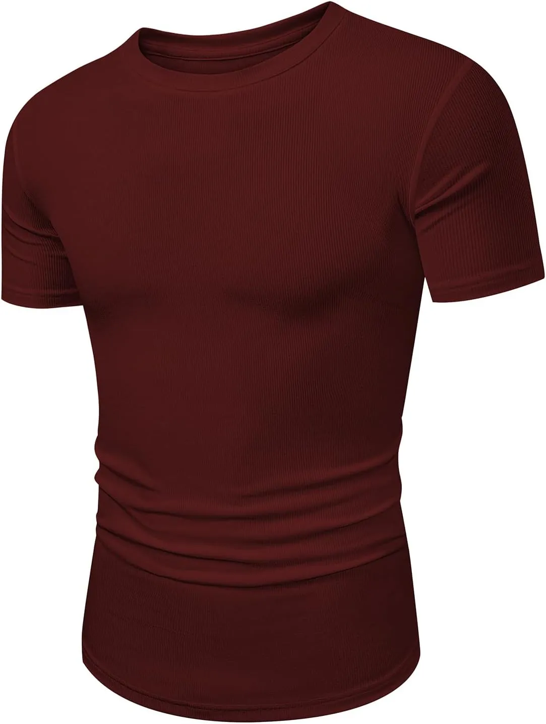 JMIERR Mens Short Sleeve T Shirt Summer Muscle Slim Fitted Crewneck Longline Tees Shirts for Gym Workout