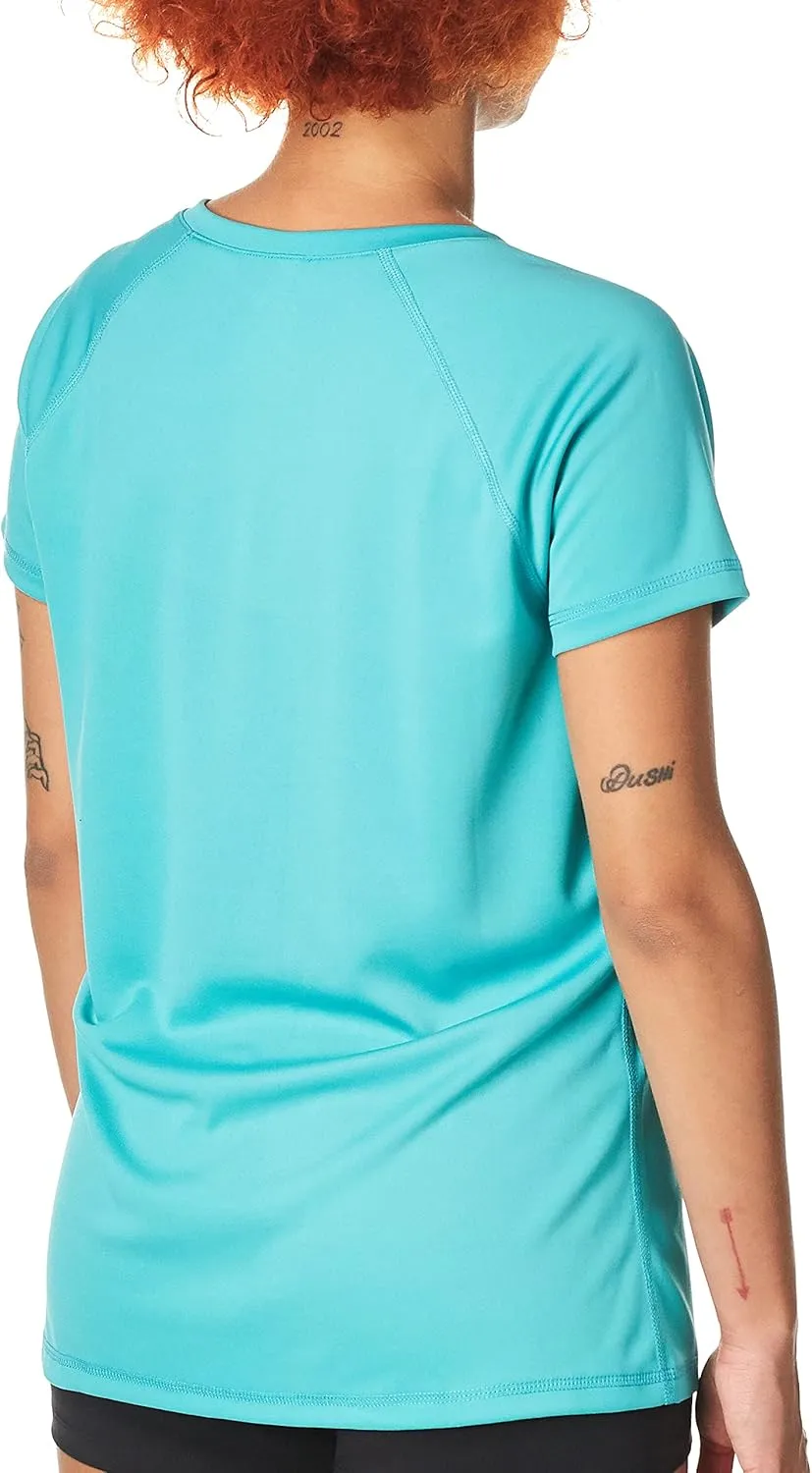 Kanu Surf Women's UPF 50  Short Sleeved Active Swim Shirt Rashguard & Workout Top