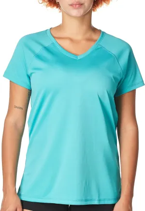 Kanu Surf Women's UPF 50  Short Sleeved Active Swim Shirt Rashguard & Workout Top