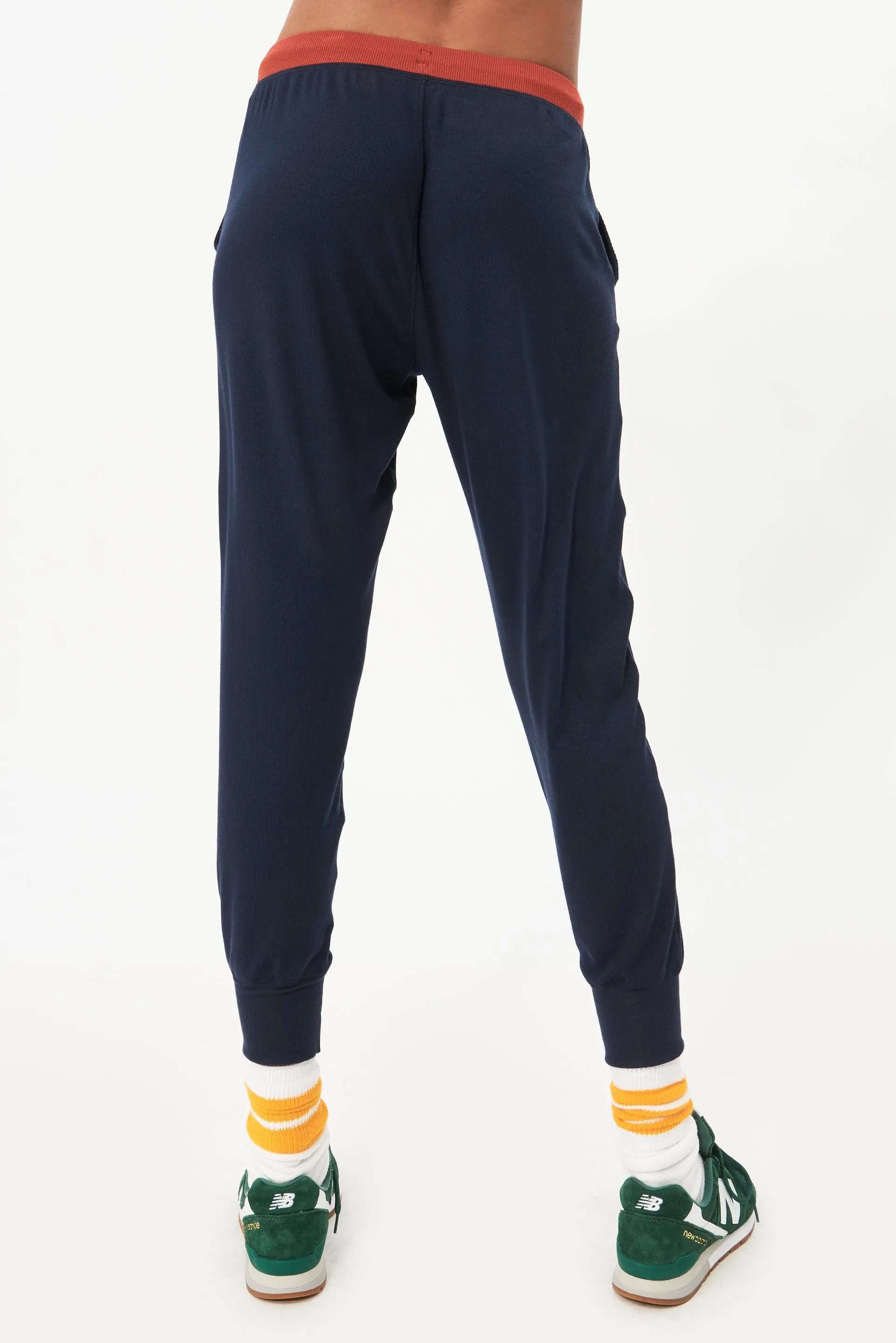 Kiki Rib 7/8 Sweatpant, Indigo/Rum