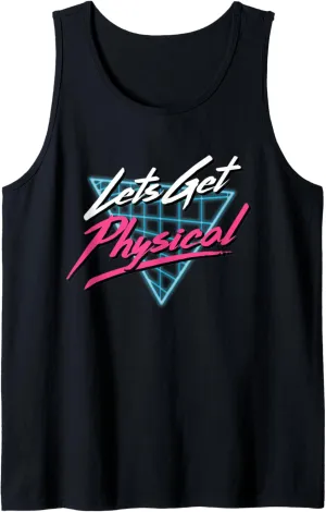 Lets Get Physical Workout Gym Tee Totally Rad Retro 80'S Tank Top