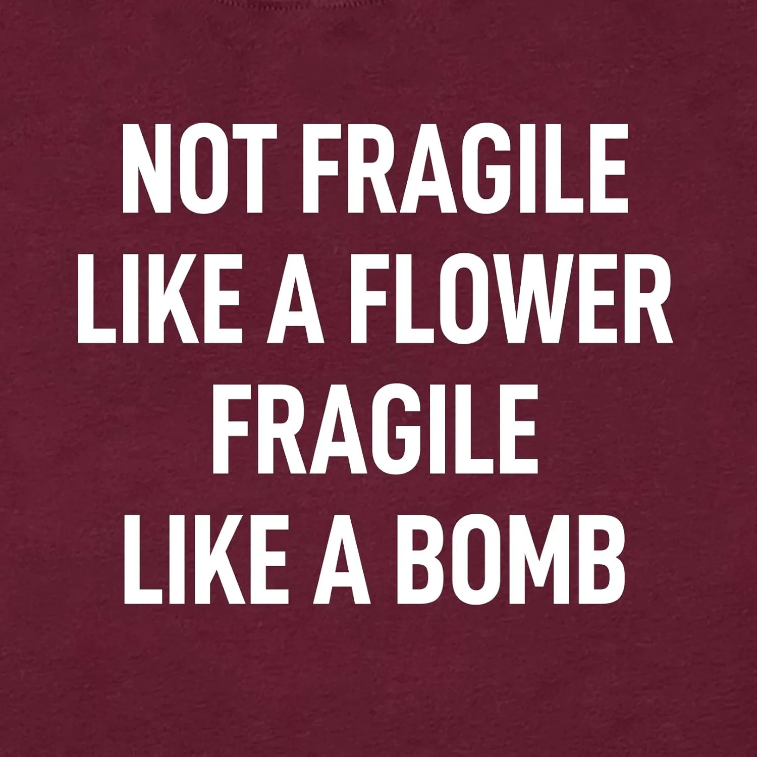LOOKFACE Women Cute NOT Fragile Shirt Funny Letter Print Graphic Tees