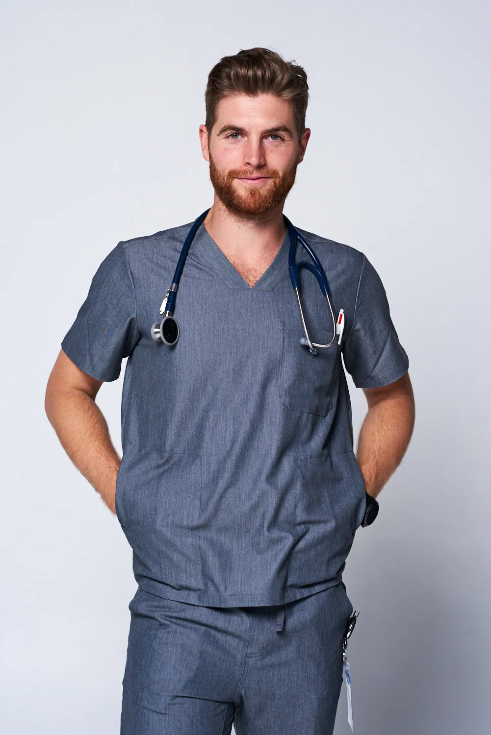 Men's 3-Pocket Scrub Top - Clearance Sale