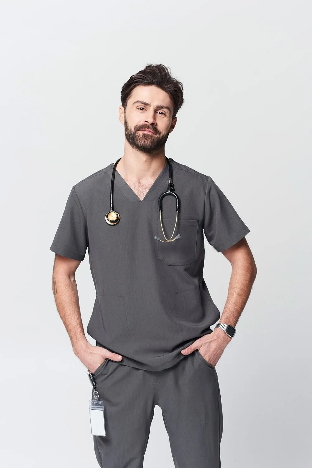 Men's 3-Pocket Scrub Top - Clearance Sale
