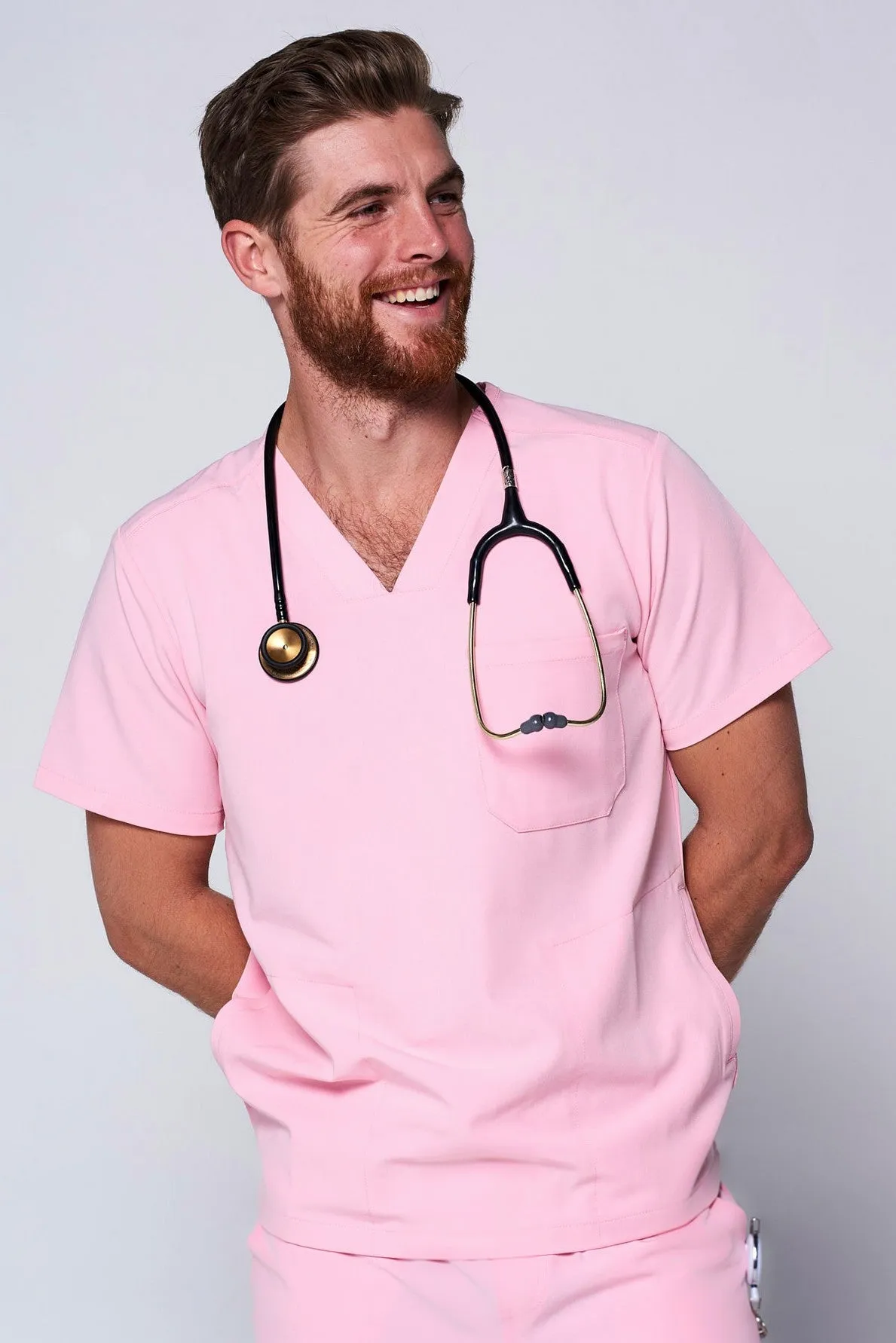 Men's 3-Pocket Scrub Top - Clearance Sale