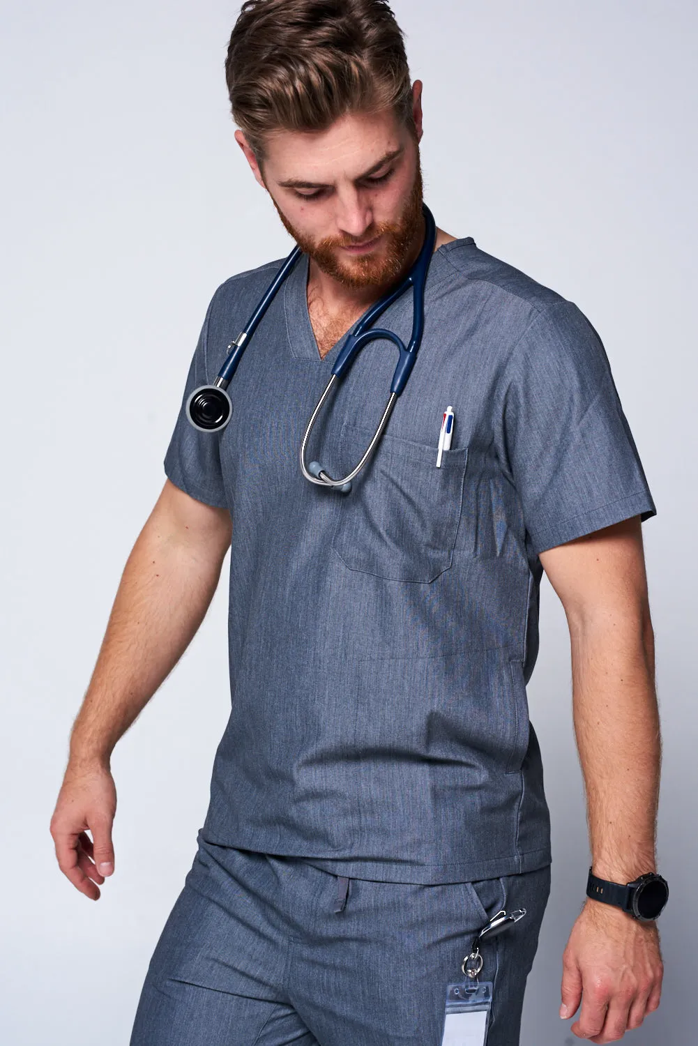 Men's 3-Pocket Scrub Top - Clearance Sale