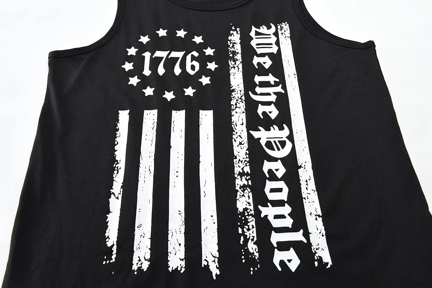 Men's American Flag Tank Tops 1776 4th of July Shirts Casual Sleeveless Gym Workout Tanks USA Flag Patriotic T-Shirts