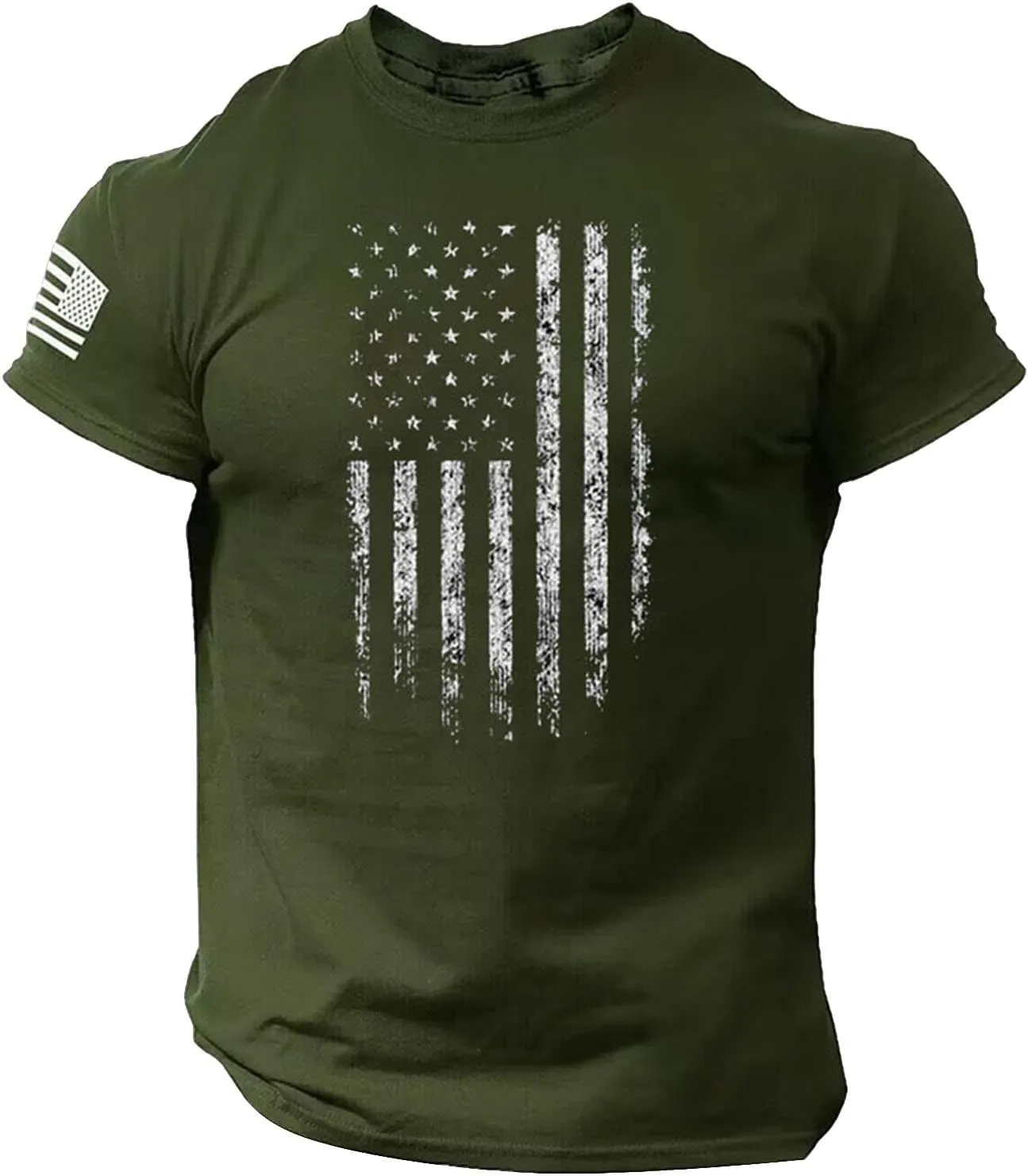 Men's American USA Flag 2025 Patriotic T-Shirts 4th of July Shirts Graphic Tees Summer Short Sleeve Workout Shirt
