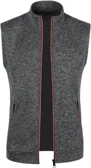 Men's Golf Vest Lightweight Softshell Vest Outerwear Sleeveless Full Zip Jacket Hiking Running Causal Vest Coat
