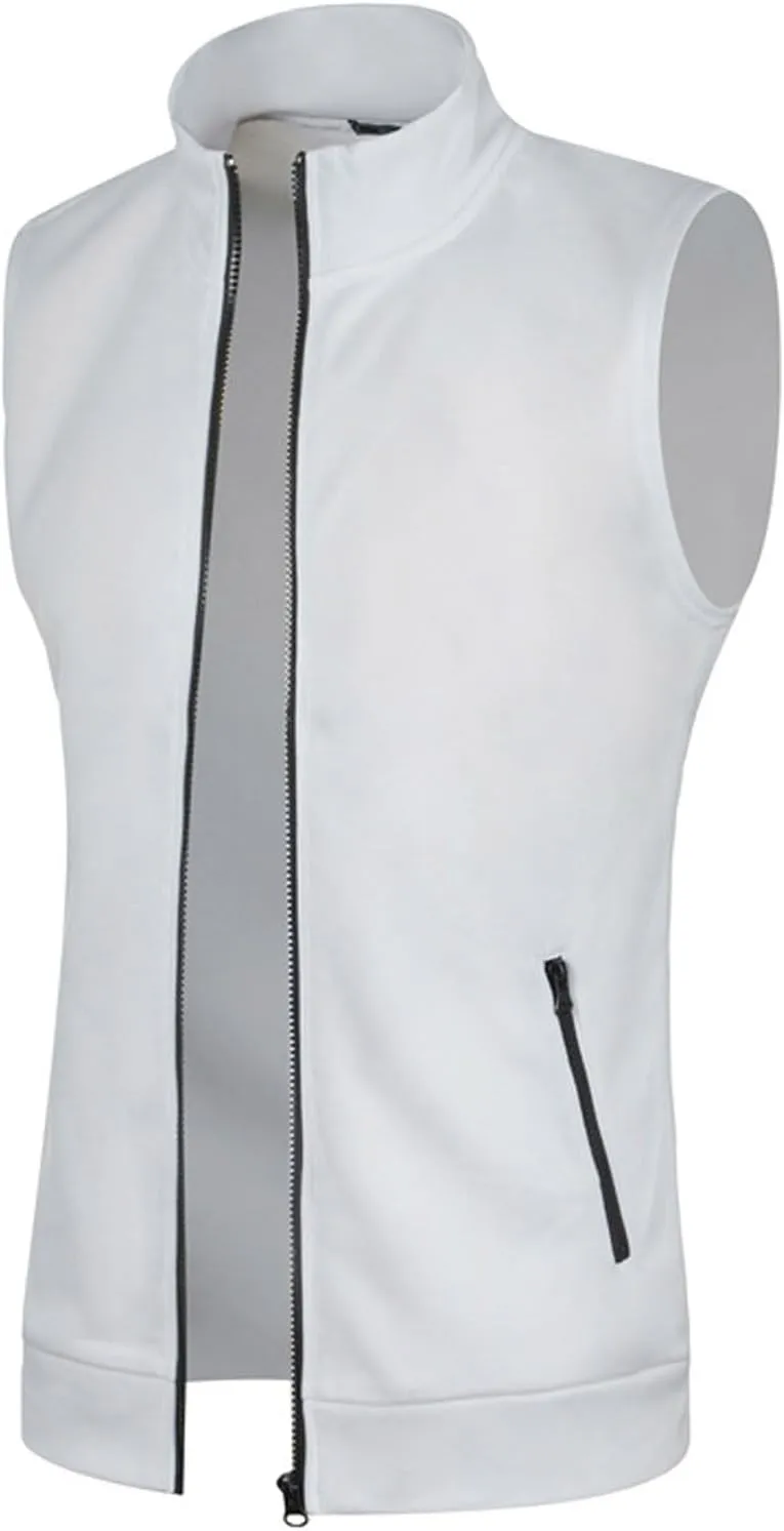 Men's Golf Vest Lightweight Softshell Vest Outerwear Sleeveless Full Zip Jacket Hiking Running Causal Vest Coat