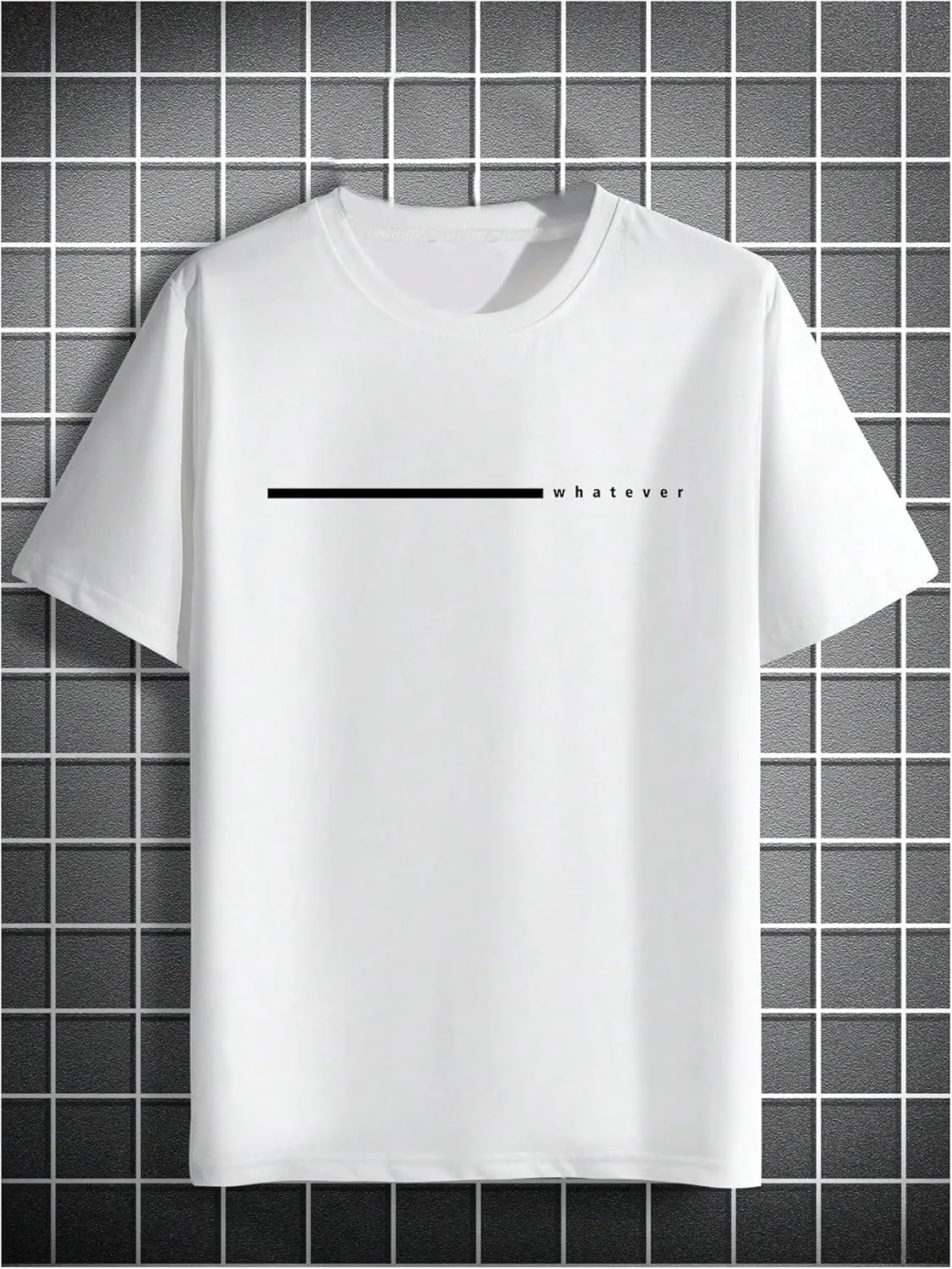 Men's Graphic Tees Letter Print Short Sleeve Crewneck Summer Causal T Shirts Streetwear