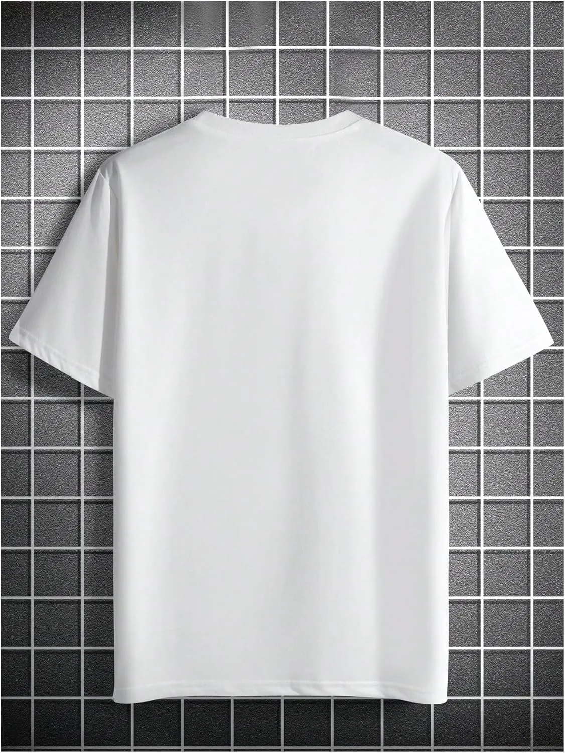 Men's Graphic Tees Letter Print Short Sleeve Crewneck Summer Causal T Shirts Streetwear
