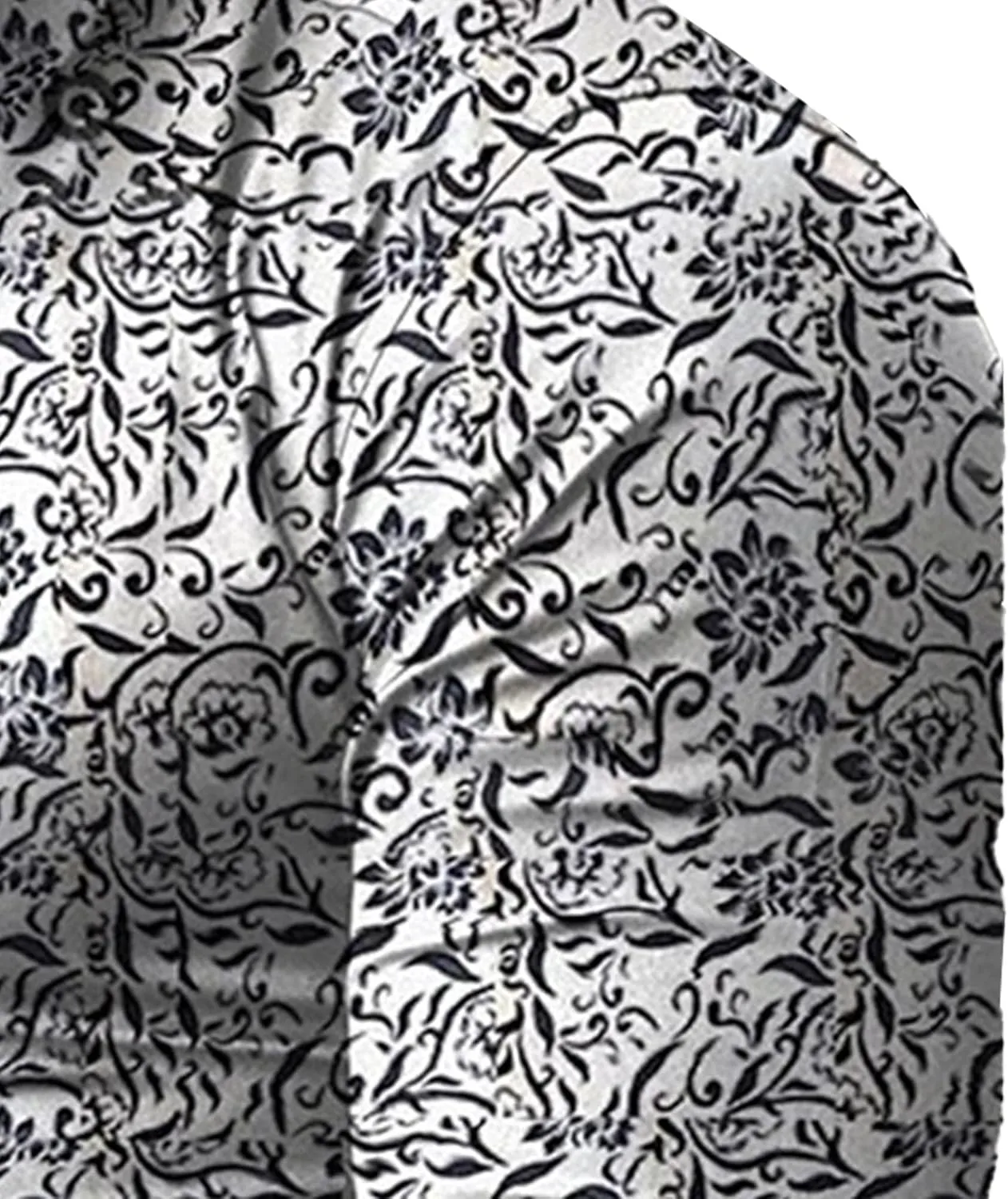 Mens Hawaiian Floral Shirts Slim Fit Long Sleeve Printed Dress Shirt Button Down Tropical Holiday Beach Shirts