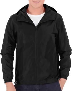 Mens Lightweight Waterproof Jacket Oversize Solid Full Zip Packable Windbreaker Raincoat Hiking Travle Athletic Coat