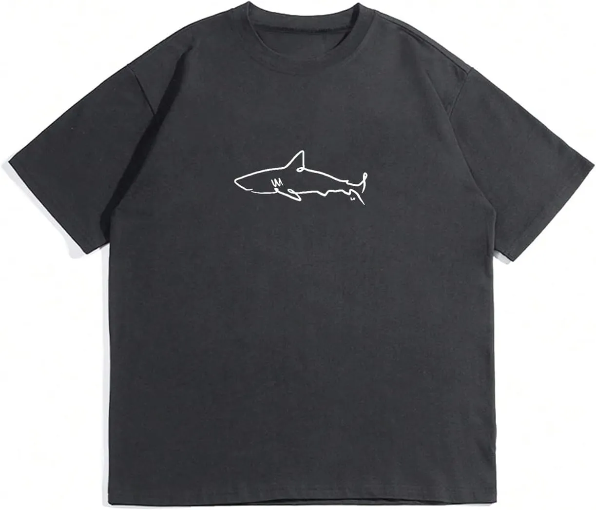 Men's Oversized Graphic Tees Half Sleeve Drop Shoulder Summer Casual T Shirt