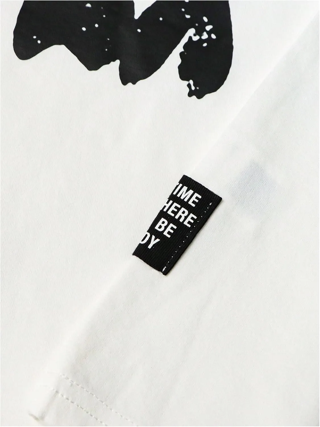 Men's Oversized Tshirts Short Sleeve Letter Print Graphic Tees Crew Neck Drop Shoulder Summer Tops