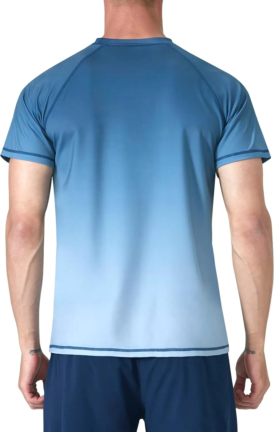Mens Swim Shirts UPF 50  Sun Protection Quick Dry SPF Rash Guard Outdoor Beach Fishing T Shirts