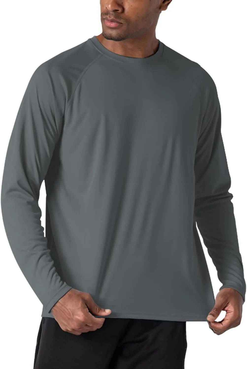 Men's UPF 50  Rash Guard Long Sleeve Sun Protection SPF UV Shirts Lightweight Breathable Swim T-Shirts