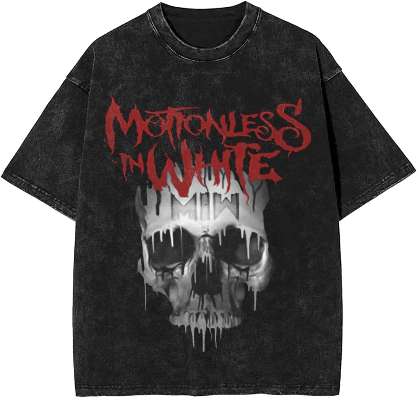 Men's Vintage Oversized Drop Shoulder Casual T Shirt Loose Wash Solid Tees Top