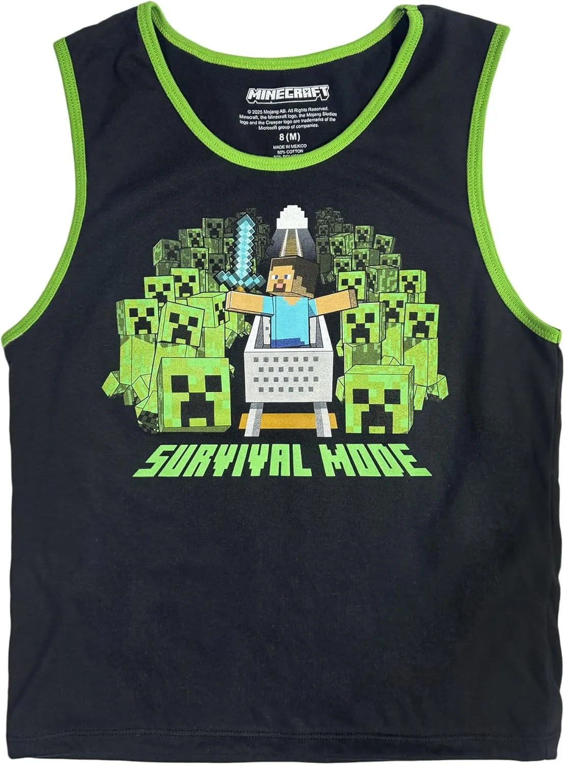 Minecraft Creepers Value 3-Pack of Youth Boy's Sleeveless Muscle Shirts