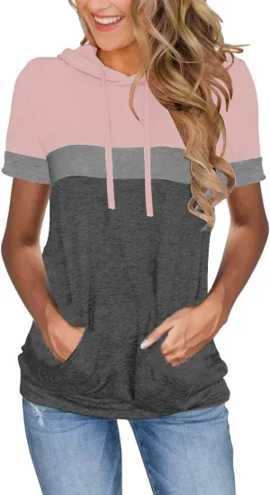 MixShe Womens Tops Summer Clothes Casual Shirts Ladies Hoodies Pullover Short Sleeve Blouses Trendy Fashion Tunics