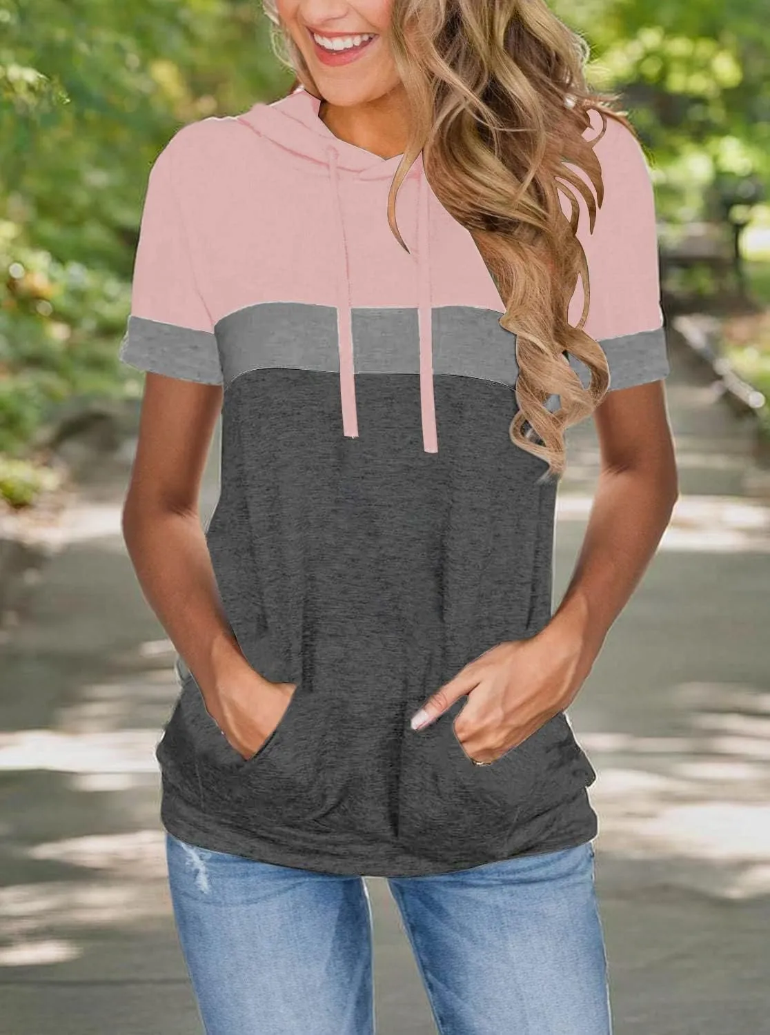 MixShe Womens Tops Summer Clothes Casual Shirts Ladies Hoodies Pullover Short Sleeve Blouses Trendy Fashion Tunics