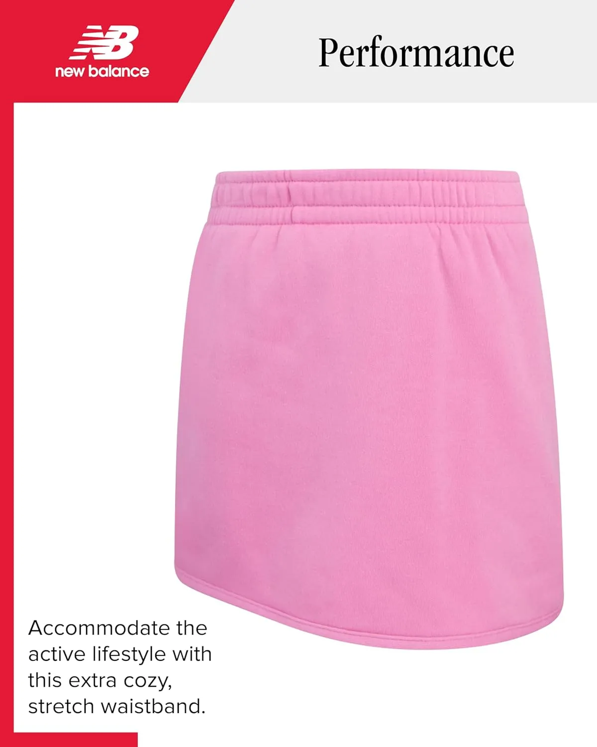 New Balance Girls' Scooter Set - 2 Piece Fleece Short Sleeve Graphic Tee and Activewear Skorts for Girls (Sizes: 7-12)