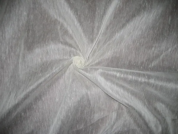 off White silk organza / linen fabric 54&quot; wide