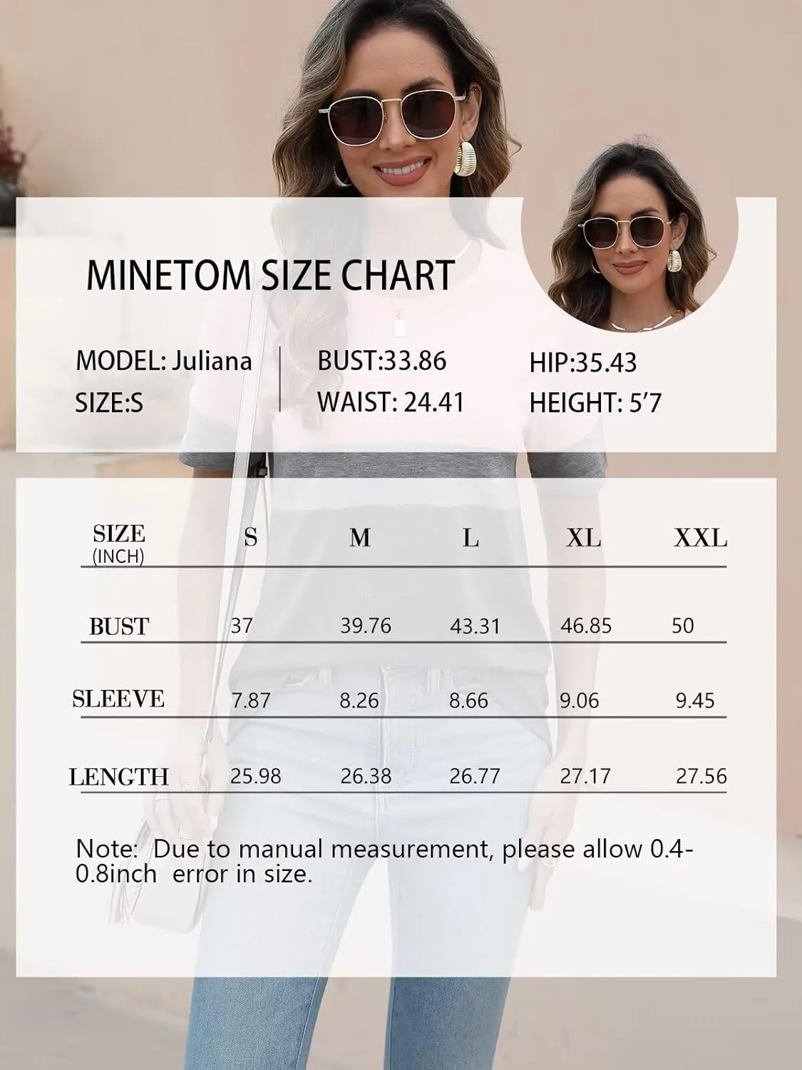 ORANDESIGNE Womens T Shirts Short Sleeve Color Block Tops Casual Summer Fashion Tees