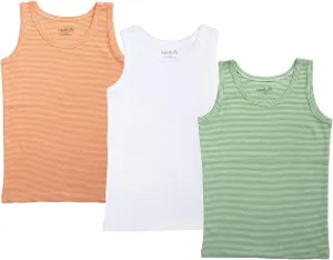 ORGANICKID Boys Organic Cotton Tank Top Sleveless Undershirts Toddler Underwear 3 Pack Tees
