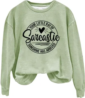 Oversized Sweatshirt for Women Trendy Alphabet Print Crew Neck T Shirts Loose Fit Long Sleeve Pullover Shirts