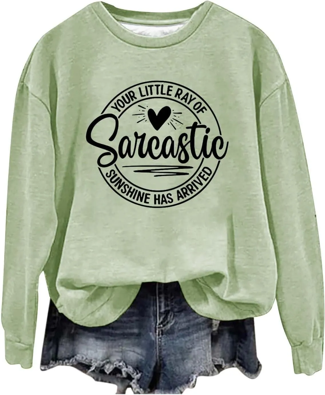 Oversized Sweatshirt for Women Trendy Alphabet Print Crew Neck T Shirts Loose Fit Long Sleeve Pullover Shirts